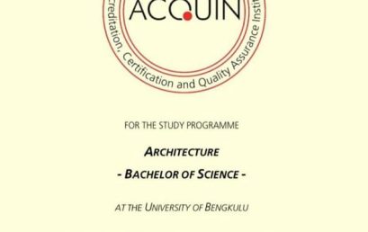 Architecture Study Program at the University of Bengkulu Achieves International Accreditation from ACQUIN: A Step Towards Global Quality Standards